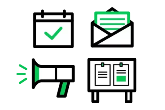 カレンダー、メール、アナウンス、掲示板