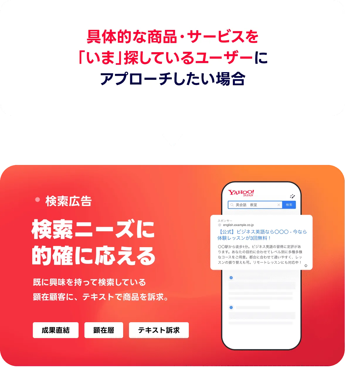 検索広告 - 検索ニーズに的確に応える