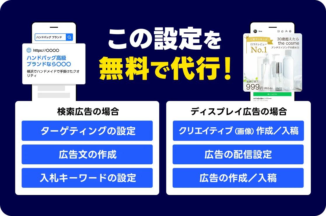広告配信設定の無料代行