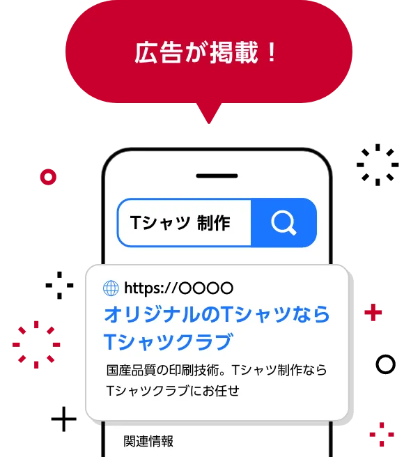オークションランクが一番高い広告が一番上に表示される